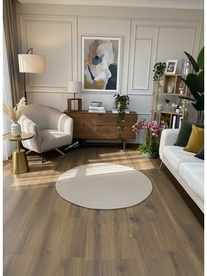 Rose'n Home Jüt Örgü-12 El Örgüsü Jüt Hasır Halı