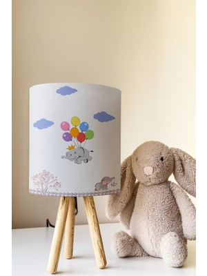 Talia Home Uçan Fil Desenli Çocuk Odası Abajur Masa Lambası TLAB-257