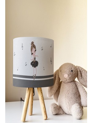 Talia Home Müzikli Balerin Kız Çocuk Odası Abajur Masa Lambası TLAB-276