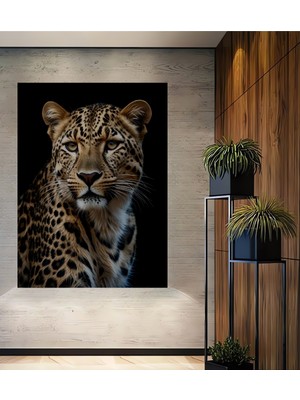 Teona Ahşap Aslan Desenli Yağlı Boya Görünümlü Ahşap Ev,antre,salon,ofis,mutfak,yatak Odası Tablo