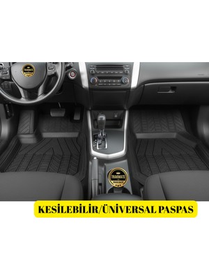Trakmats Peugeot Bipper 2008-2009-2010-2011-2012-2013-2014-2015 3D Havuzlu Kesilebilir Oto Paspas Seti,su Geçirmez,çok Yumuşak ve Esnek,yeni Üretim, Araba Paspası,tunasiyah