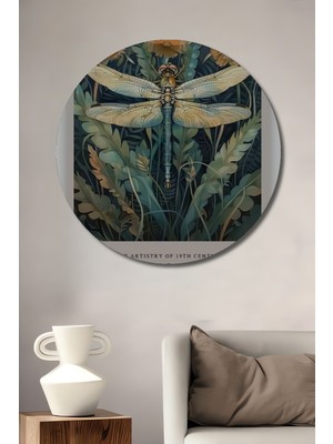 Teona Ahşap Muhteşem Yaban Gülü Yaglioyagörünümlü Dekoratif Ahşap Tablo Yuvarlak Duvar Tablosu