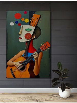 Teona Ahşap Müzik Tınıları Soyut Sanat Ahşap Dekoratif Ev,antre,salon,ofis,mutfak,yatak Odası Tablo