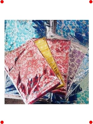 MarkEntegra 10 Adet Metalize Bantlı Hediye Poşeti, 20X25 cm