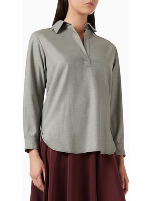 Marella Incluso Yün Karışımlı Gömlek, Zarif ve Zamansız Günlük Stil