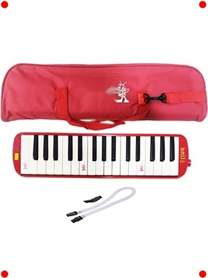 MarkEntegra 32 Tuşlu Melodika - Kırmızı Renk ve Bez Çantalı