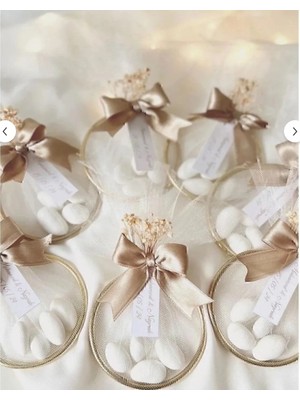 Umut Hediyecilik Nikah Şekeri söz nişan düğün hediyeliği 30 adet kahverengi kurdele