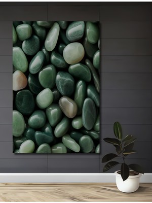 Teona Ahşap Yeşil Doğal Taş Desenli Ahşap Ev,antre,salon,ofis,mutfak,yatak Odası Tablo