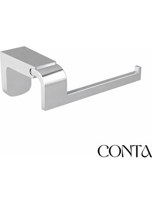 Conta Uzay Serisi Krom Tuvalet Kâğıtlığı – Duvara Monte, Paslanmaz, Modern Tasarım