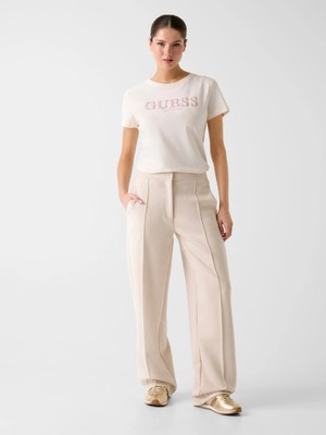 Guess Giuditta Bisiklet Yaka Kısa Kollu Kadın Beyaz T-Shirt V6RI11J1314-G012