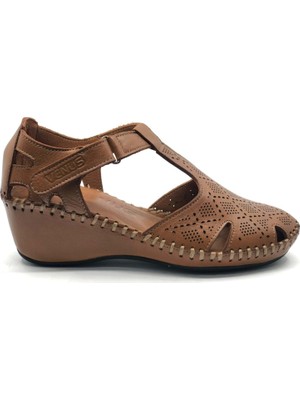 Venüs Linda Hakiki Deri Comfort Ortopedik Kadın Sandalet