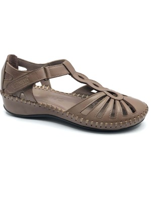 Venüs Naco Hakiki Deri Comfort Ortopedik Kadın Sandalet