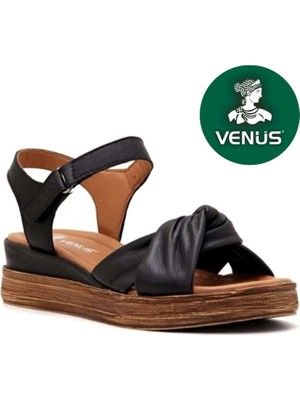 Venüs Oliving Hakiki Deri Comfort Ortopedik Kadın Sandalet