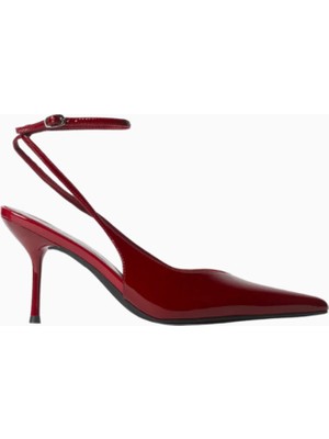 Jeffrey Campbell Kickit 95 Bordo Rugan, Sivri Burun Topuklu Kadın Ayakkabı