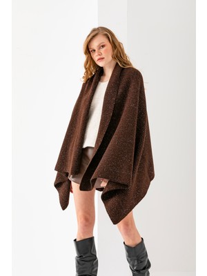 Wega Moda Simli Düz Örgü Omuz Şalı, Şık Rahat Yumuşak Dokulu Omuz Şalı, Omuz Aksesuarı, Omuz Atkısı, Omuz Şalı