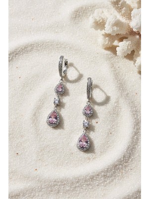 Tasarım Çift Damla  Montür Küpe