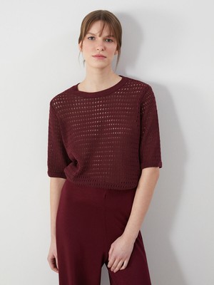 Lc Waikiki Yeni Sezon Bisiklet Yaka Ajurlu Kadın Triko Kazak