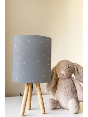 Talia Home Renkli Yıldızlar Çocuk Odası Abajur Masa Lambası TLAB-263