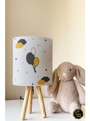 Talia Home Sarı Balonlu Çocuk Odası Abajur Masa Lambası TLAB-002
