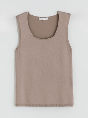 Lc Waikiki Yeni Sezon Kare Yaka Kadın Triko Atlet