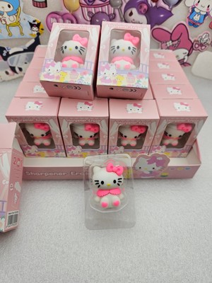 Meyra Accessories Special Özel Seri Hello Kity Figürlü Kalemtıraş Kutulu Öğrenci Hediyesi Masa Üstü Figür Kalemtıraş