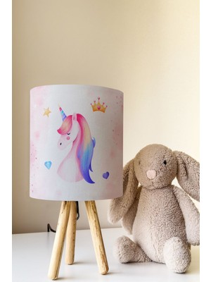 Talia Home Renkli Unicorn Çocuk Odası Abajur Masa Lambası TLAB-081