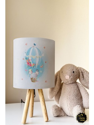 Talia Home Mavi Balonlu Çocuk Odası Abajur Masa Lambası TLAB-003