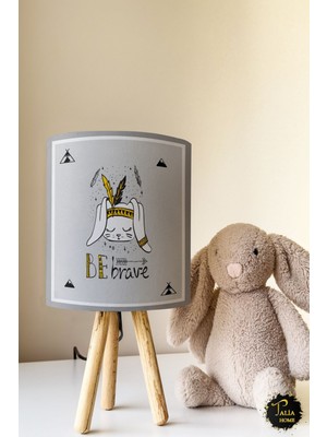 Talia Home Cesur Ol Desenli Çocuk Odası Abajur Masa Lambası TLAB-012