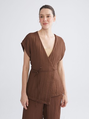 Lc Waikiki Yeni Sezon Kruvaze Yaka Dokulu Bluz