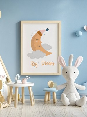 Fuart.Co Büyük Rüyalar Temalı Çocuk Odası Posteri Kuşe Baskı (Çerçevesiz)