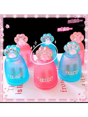 Meyra Accessories Kedi Pati Çift Bıçaklı Çöp Kutu Hazneli Kalemtıraş Kapaklı Sevimli Çocuk Hediyelik 1ADET