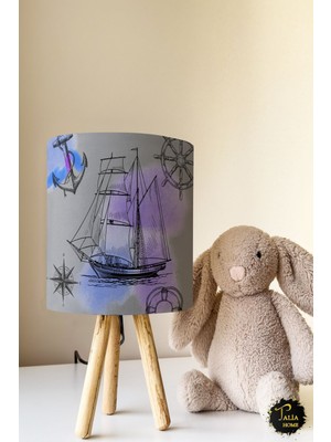 Talia Home Gemici Denizci Çocuk Odası Abajur Masa Lambası TLAB-036