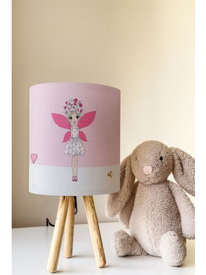 Talia Home Kanatlı Kız Çocuk Odası Abajur Masa Lambası TLAB-168