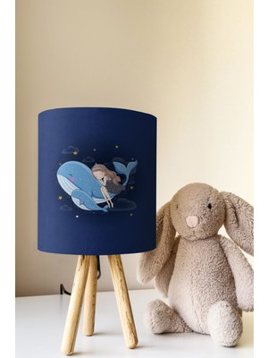 Talia Home Balıklı Kız Çocuk Odası Abajur Masa Lambası TLAB-283