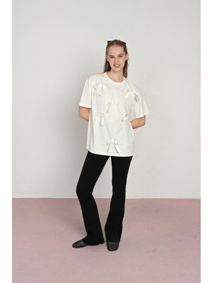 Loco Loco Kız Çocuk Süprem Saten Fiyonk Tshirt