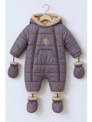 DeKuBaby Özel Tasarım Cepli,kapüşonlu Tak-Çıkar Patik ve Eldivenli Bebek-Çocuk Kozmonot-Astronot Tulum Mont