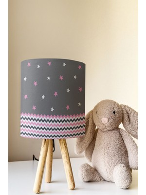 Talia Home Yıldız Desenli Çocuk Odası Abajur Masa Lambası TLAB-154