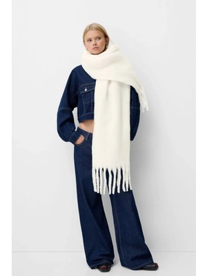 Flora Tekstil Bordo Atkı Yumuşak Dokulu Omuz Şalı Unisex Premium Soft Buklet Atkı