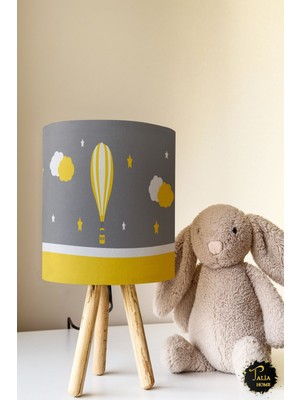 Talia Home Sarı Balon Desenli Çocuk Odası Abajur Masa Lambası TLAB-019
