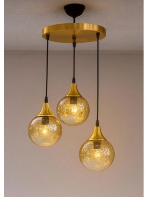 LED Yeni Model 3 Sarkıt Lüx  Avize 3 Ampüllü