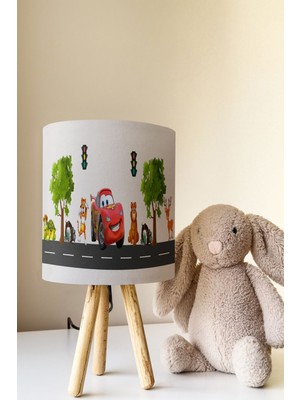 Talia Home Sevimli Hayvanlar Çocuk Odası Abajur Masa Lambası TLAB-227