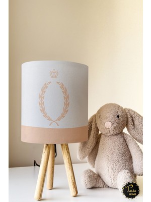 Talia Home Taç Desenli Çocuk Odası Abajur Masa Lambası TLAB-026