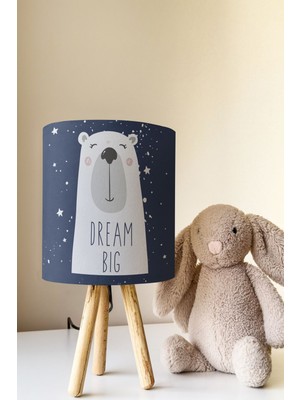 Talia Home Ayıcık Desenli Çocuk Odası Abajur Masa Lambası TLAB-235
