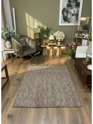 Rose'n Home Doğal Jüt-2 Doğal Bitkisel Iplikle Elde Dokuma Jüt Halı
