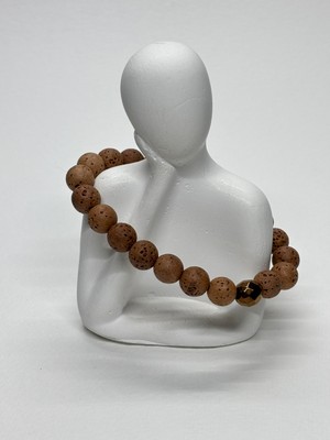 Gemsartdeco Lav Taşı Doğaltaş Bileklik Kahve