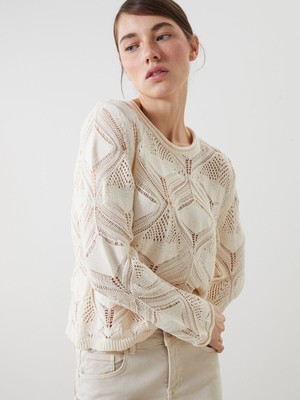 Lc Waikiki Yeni Sezon Bisiklet Yaka Ajurlu Kadın Triko Kazak