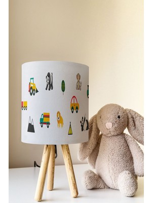 Talia Home Eğitici Desenli Çocuk Odası Abajur Masa Lambası TLAB-225