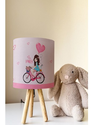 Talia Home Lovely Bisiklet 2 Çocuk Odası Abajur Masa Lambası TLAB-096