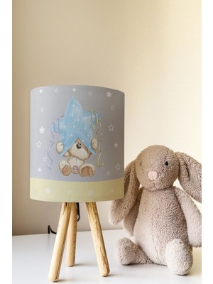 Talia Home Yıldız Tutan Ayıcık Çocuk Odası Abajur Masa Lambası TLAB-137