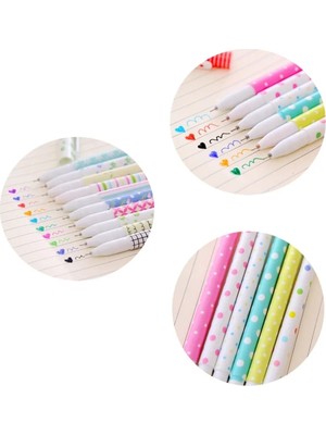 Meyra Accessories Jel Kalemler 6'lı Jel Kalem  6 Renk Mürekkep Kaliteli Renkli Kalemler Okul Öncesi Hediyelik